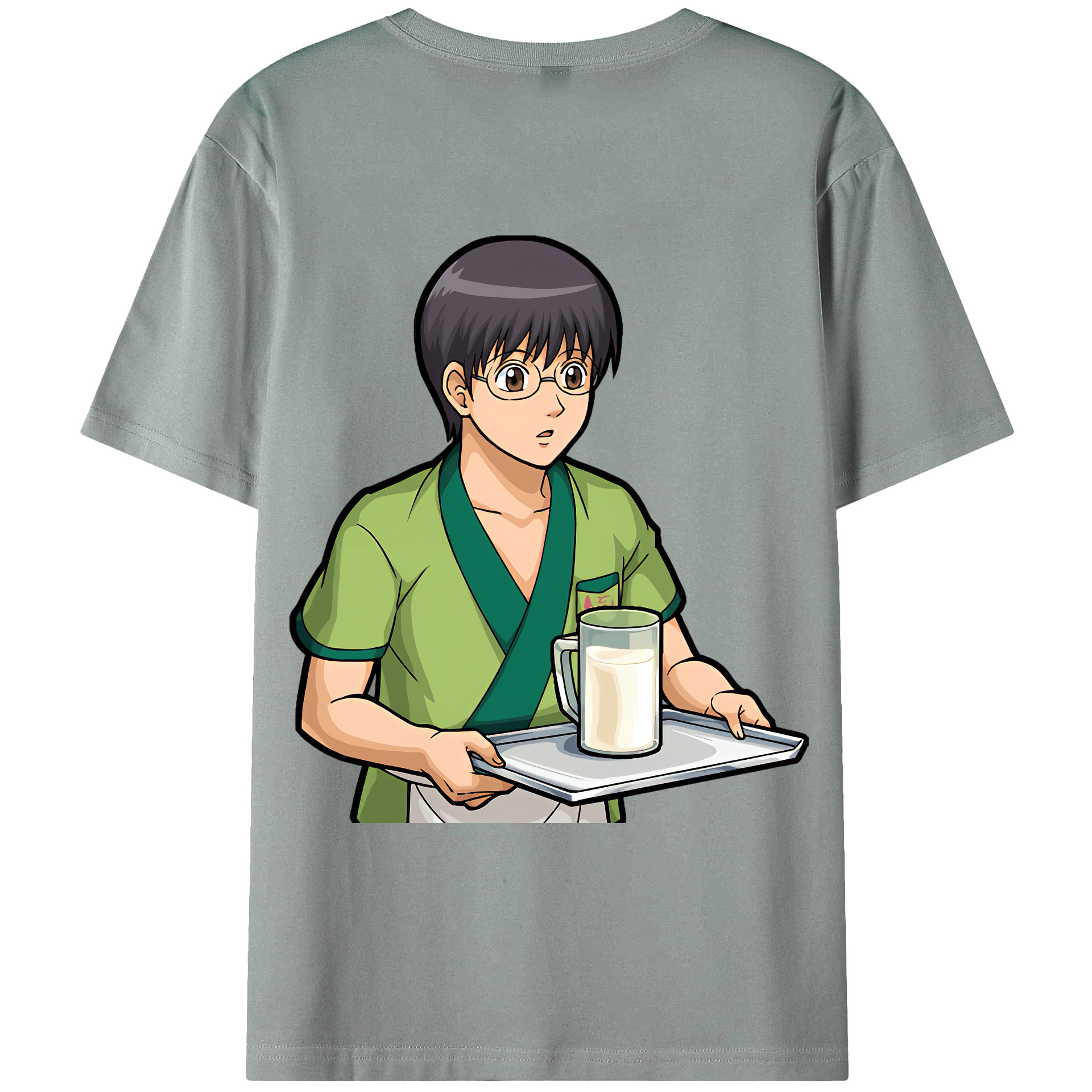 （画像用） ぎんたま 坂田銀時（さかたぎんとき） 神楽 志村新八（しむら しんぱち） GINTAMA Sakata Gintoki Kagura Shimura Shinpachi 綿100％ メンズ半袖Tシャツ（バックプリント） 通気性